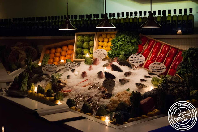 Image of fish display at Thalassa Greek restaurant in Tribeca NYC, New York