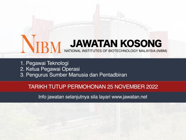 Jawatan Kosong NIBM November 2022