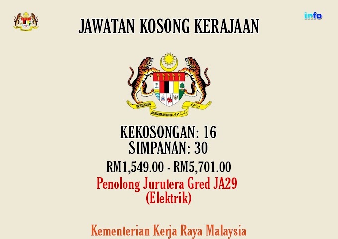 Jawatan Kerajaan Kementerian Kerja Raya Malaysia