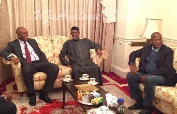 BREAKING: Buhari meets with Saraki, Dogara, other lawmakers in Abuja House, London (PHOTOS)