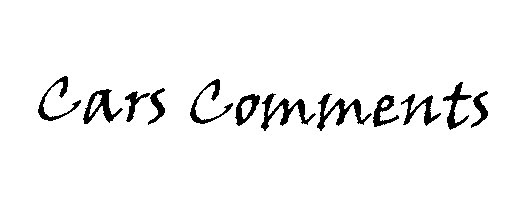Cars Comments