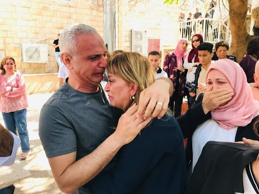 Elias Karam and Jivara Al-Badri crying hysterically on Saturday