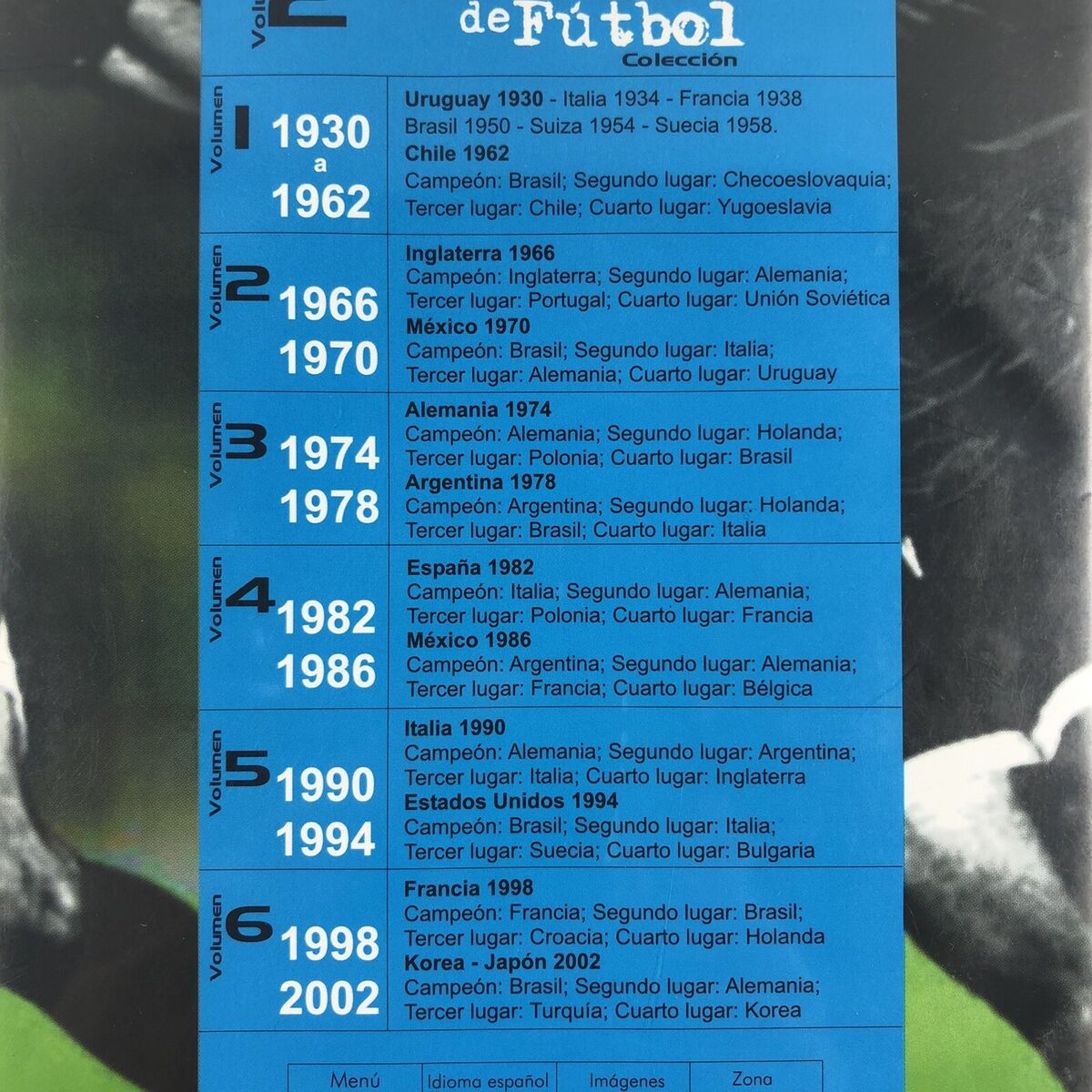 posterior dvd mundiales futbol coleccion volumen 2 saga falabella 2004