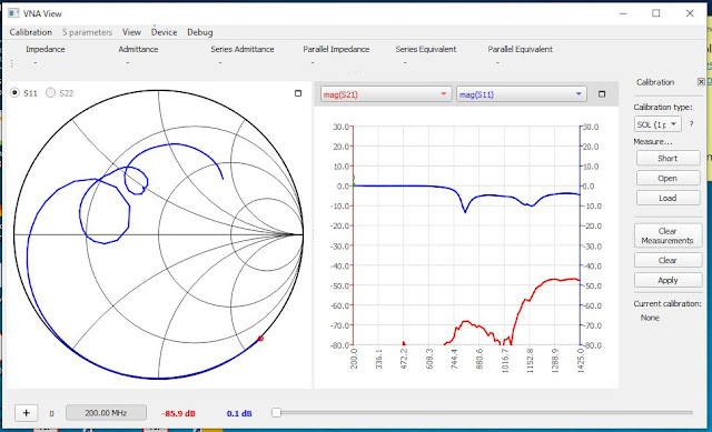 Fig.4 - NanoVNA-QT graphical user interface (GUI)