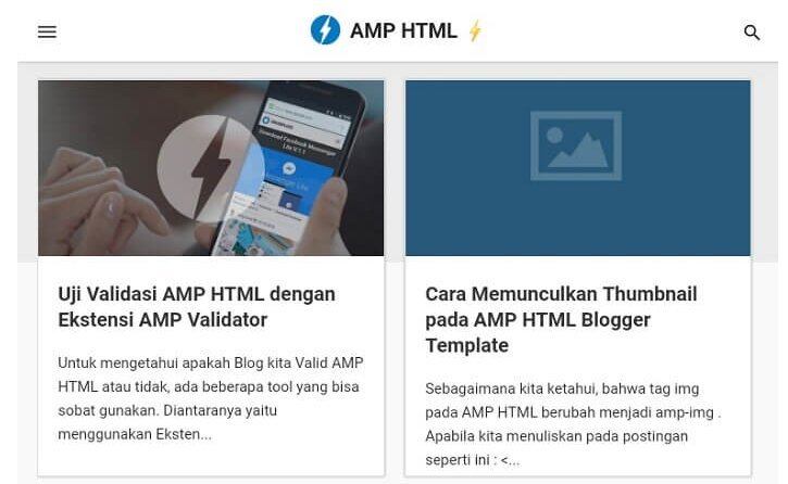 AMP HTML Blogger Template