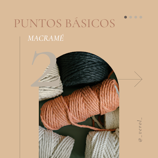 puntos básicos de macramé, nudo de empiece