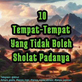 Yang ke sepuluh: Suatu tempat diantara tiang yang bershof padanya para ma'mum. (Kami sholat dibelakang penguasa diantara para penguasa lalu manusia mendesak kami, maka kamipun sholat diantara dua tiang (lalu Anas bin Malik sengaja mundur) maka ketika kami selesai sholat berkata Anas: Sesungguhnya kami menjauhi ini ketika bersama Rosululloh) Alhadits, dikeluarkan oleh Abu Dawud dan Annasai dan At-Tirmidzi dan AlHakim dan Ahmad di Musnadnya.