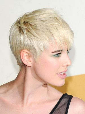 Short Crop Prom Hairstyle To create direction, brush down from a central 