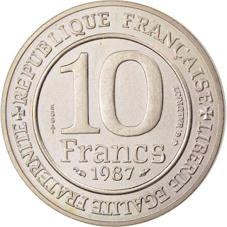 French Coins 10 Francs 1987 1000th Anniversary of Hugh Capet