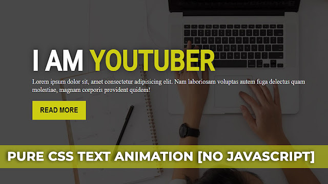 Pure CSS3 Text Changing Animation Effect | CSS Text Animation | No JavaScript