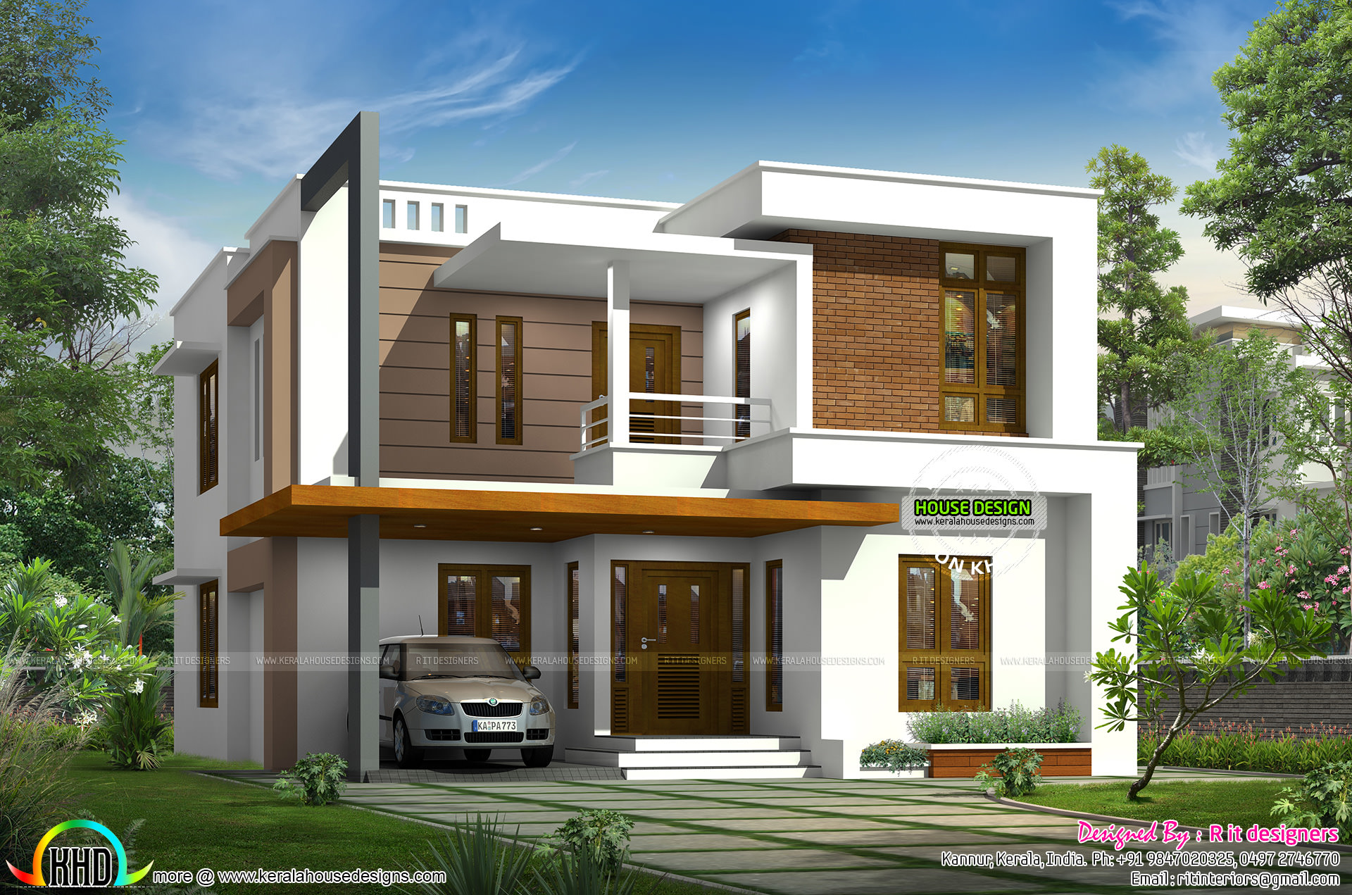 2132 sq ft modern  4  bedroom  house  Kerala home  design and 