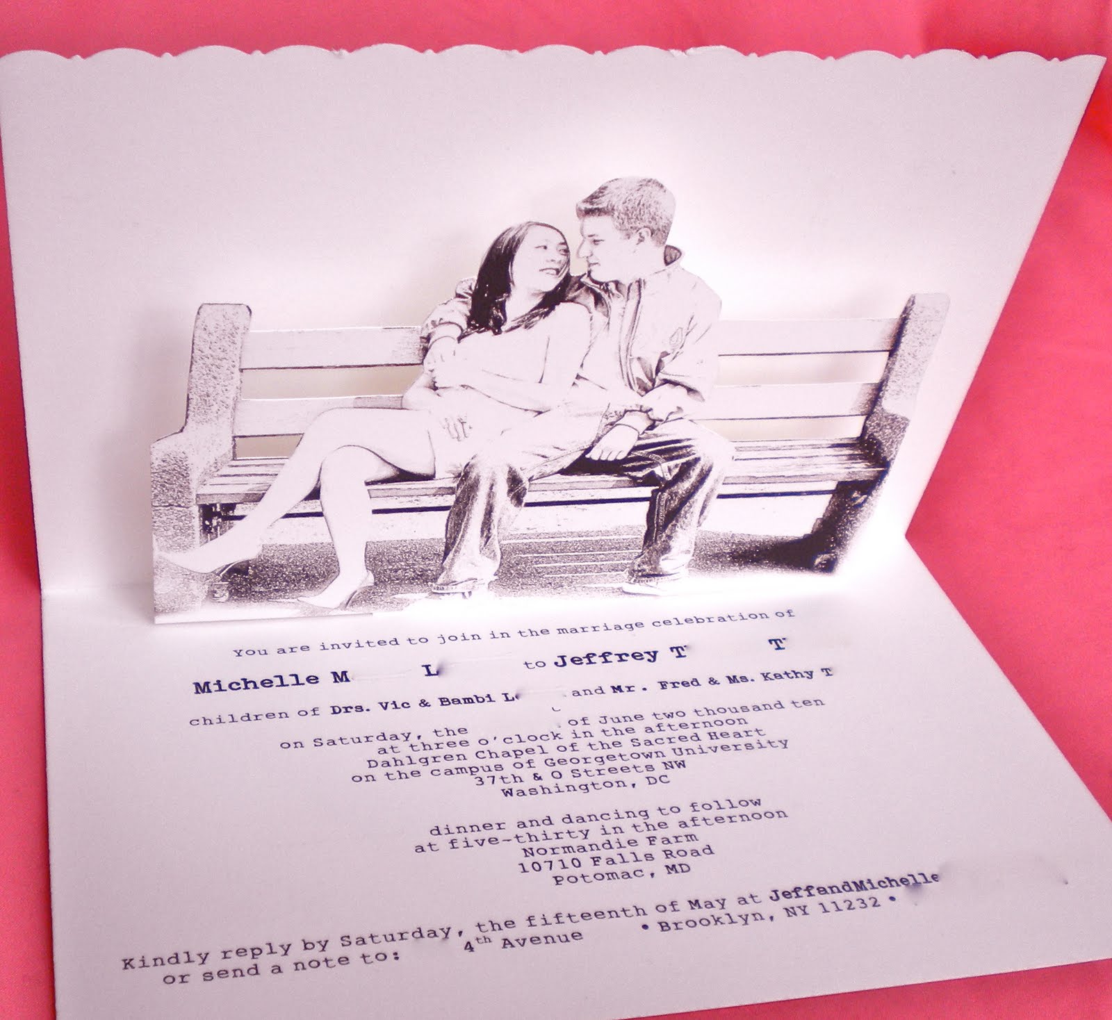 pop up wedding invitations