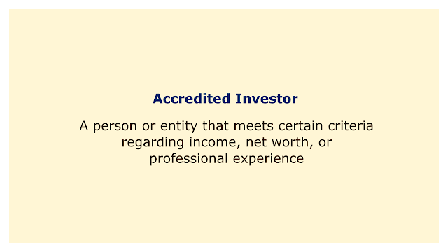 A person or entity that meets certain criteria regarding income, net worth, or professional experience.