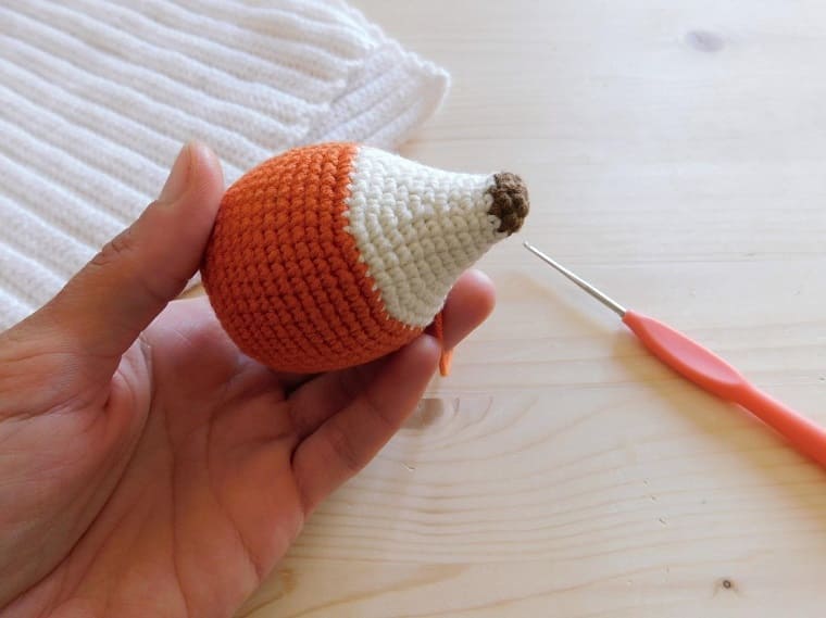 Crochet fox tutorial head