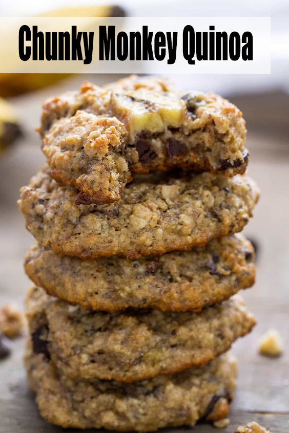 Chunky Monkey Quinoa Breakfast Cookies