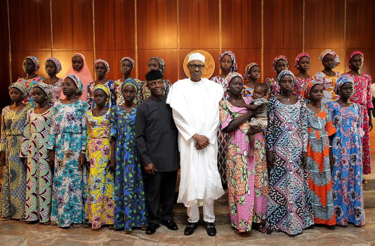 Freed 21 Chibok Girls in Abuja State House