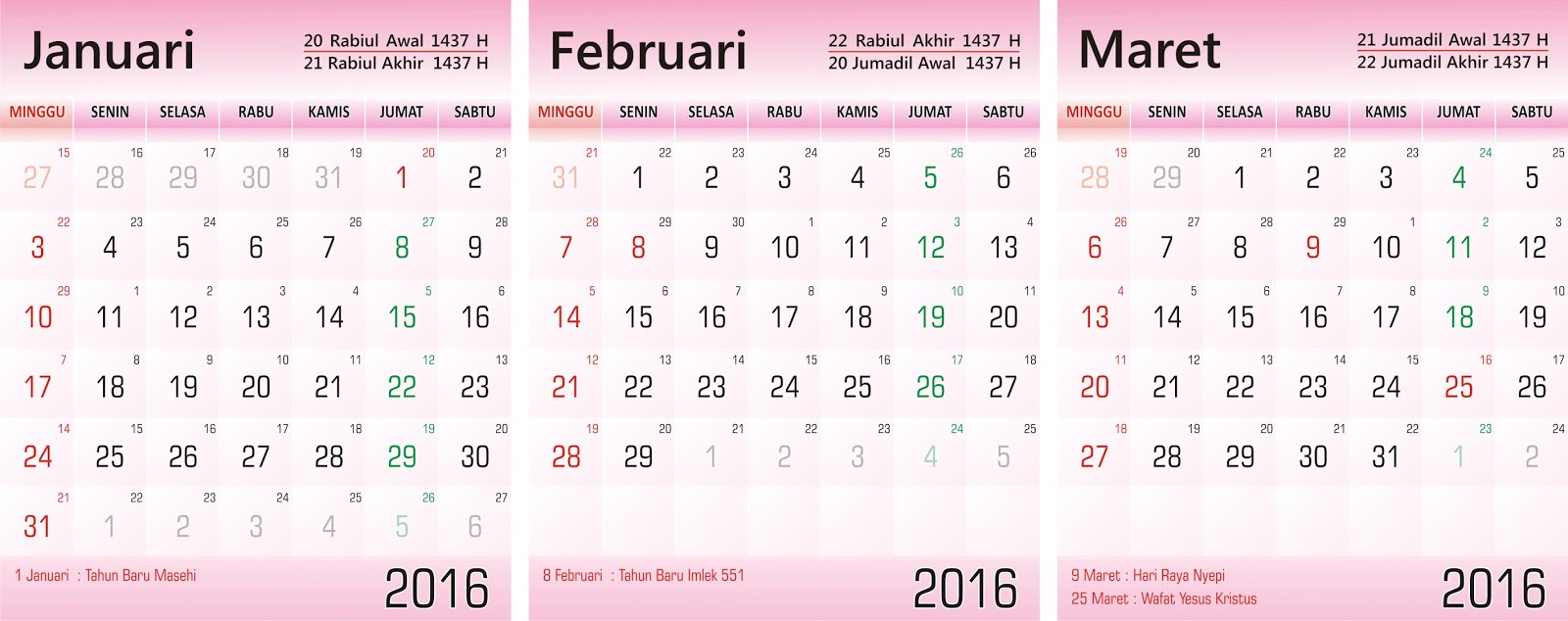 kalender 2016