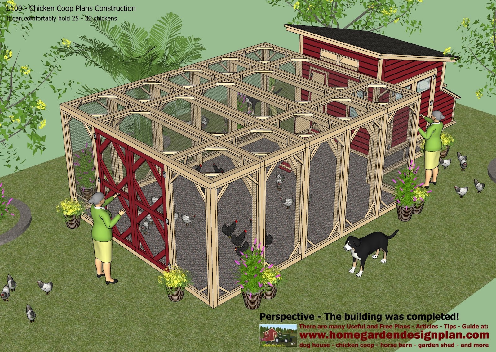 L100 - Chicken Coop Plans Construction - Chicken Coop Design - How To 