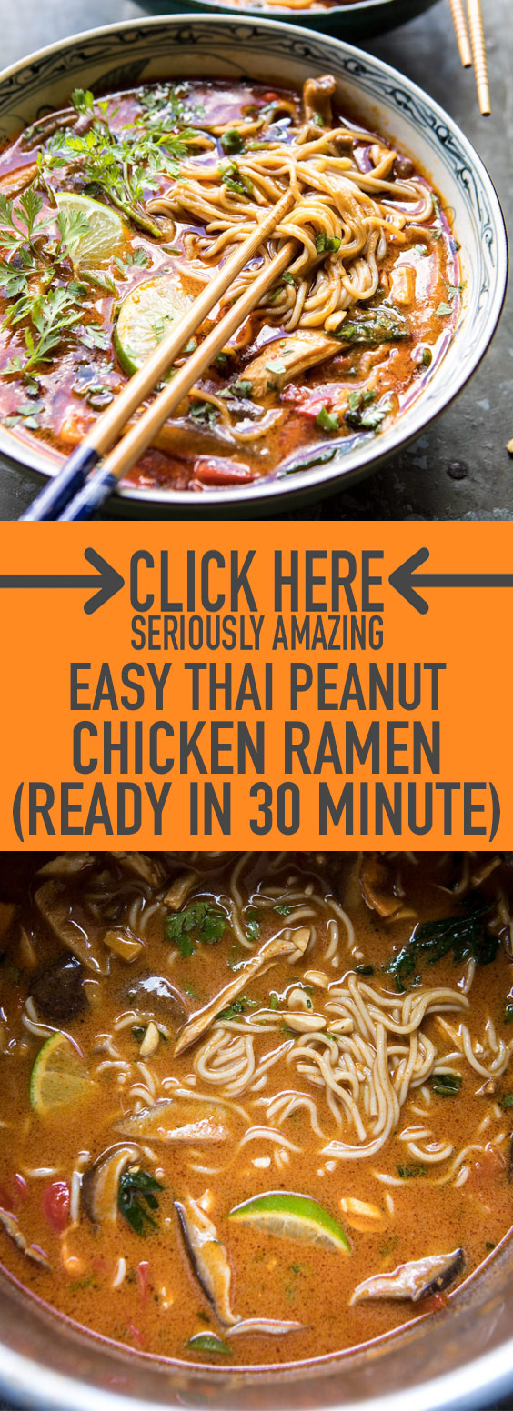 Easy Thai Peanut Chicken Ramen ( Ready in 30 Minute)