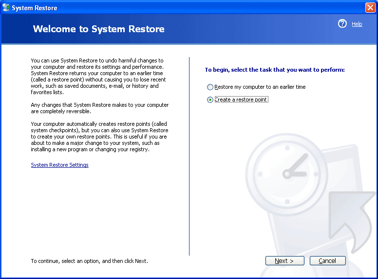 System Restore