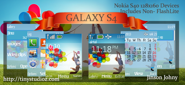 Galaxy S4 for for Nokia C1-01,Nokia C1-02,Nokia C2-00,Nokia 2690,Nokia 110,Nokia 112and other S40 128×160 Devices
