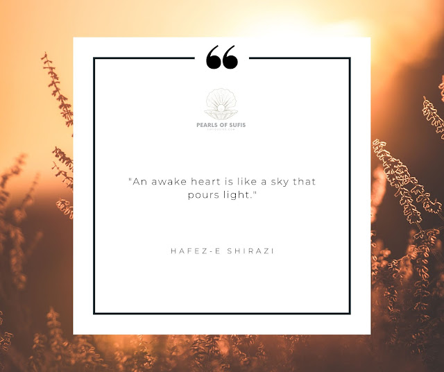 "An awake heart is like a sky that pours light." - Hafez-e Shirazi