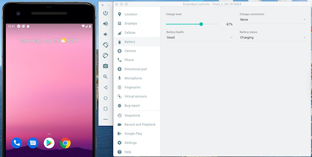 Charging status using appium