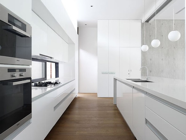 white minimalist kitchen design