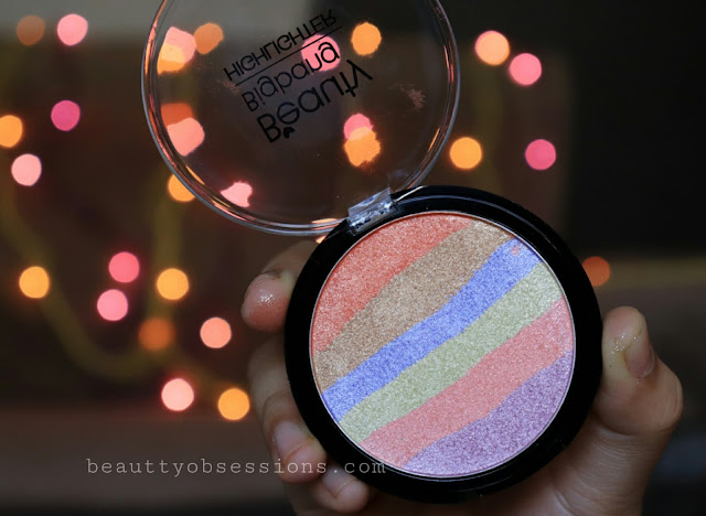 Beautybigbang Rainbow Highlighter and Contour Palette - Review and Swatches