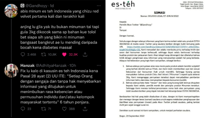 VIRAL Esteh Indonesia Milik Nagita Slavina Somasi Netizen Gegara 'Komplain' Minumannya Kebanyakan Gula