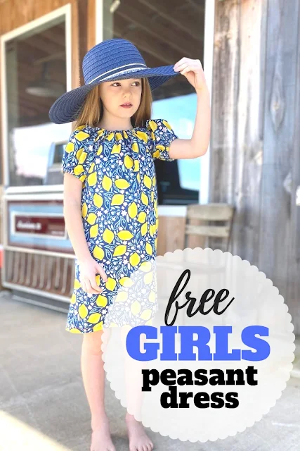 Sew up this easy and free girls a-line peasant dress pattern with this step by step tutorial.
