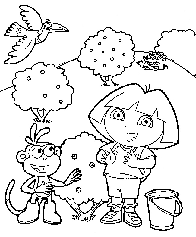 Mewarnai Dora The Explorer | Ayo Mewarnai