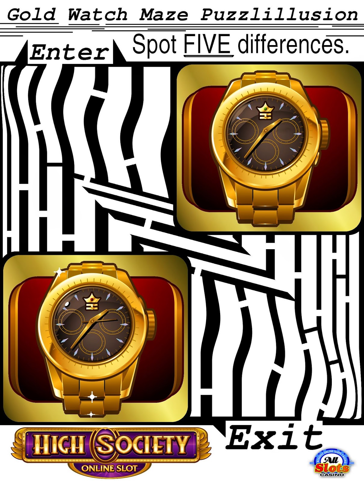 gold watch maze