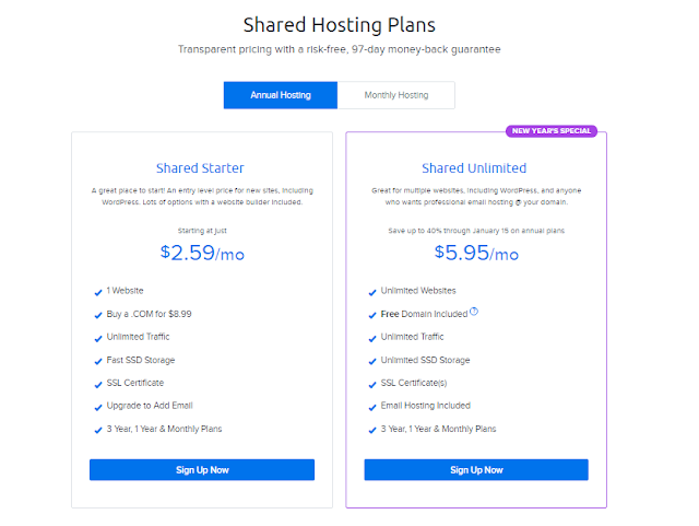 DreamHost Web Hosting - Nên chọn Share Starter hay Share Unlimited