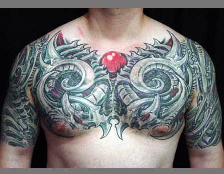 has become very mechanical Biomechanical tattoos are done by the tattoo