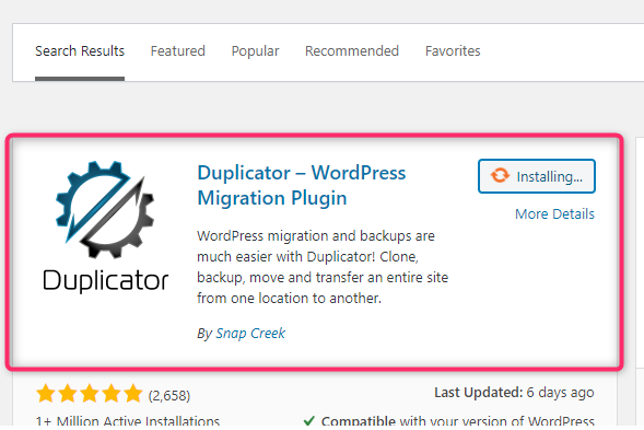 Duplicator WordPress Plugin