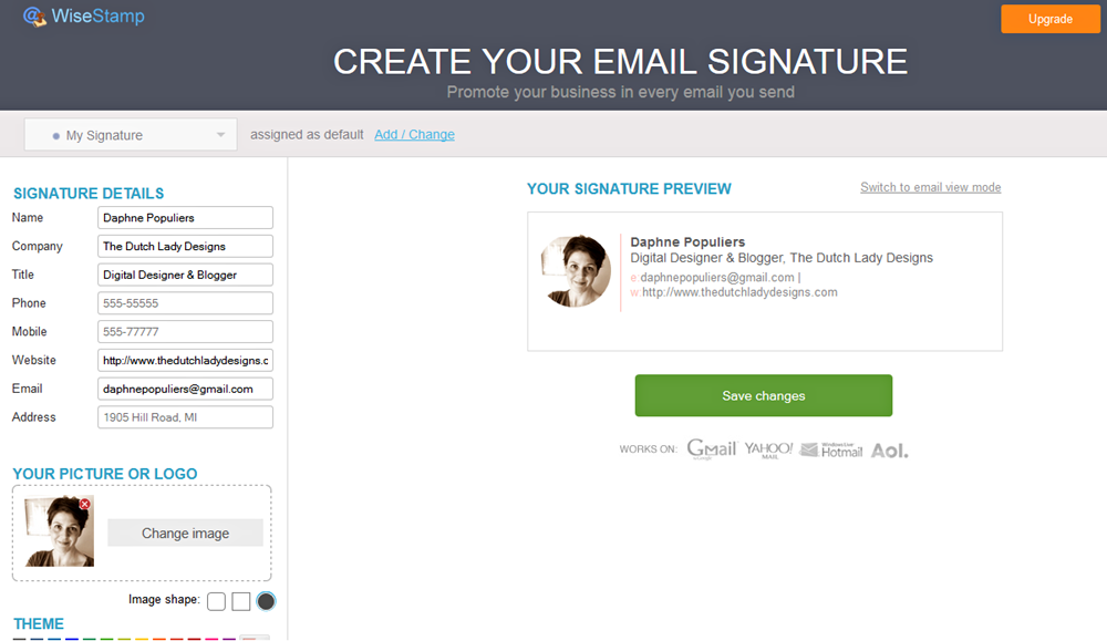 Create A Professional Email Signature - The Dutch Lady Designs