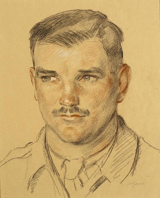 Henry Lamb (1883-1960) Major E. Offord, 40 Battalion, Rtr, 1942. National Portrait Gallery, London