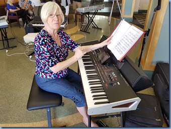Mary Barrett brought along her lovely Korg Pa4X to play for us