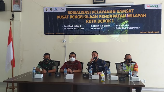 Samsat Depok Sosialisasikan  Kemudahan Pembayaran PKB di 5 Kecamatan