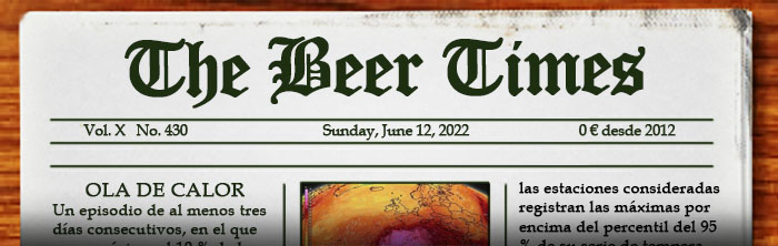 Dominical suplemento de noticias sobre cerveza. Aquí puedes leer el periódico The Beer Times.