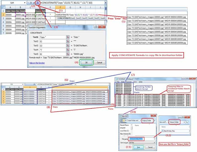 Formula and save notepad for create folder