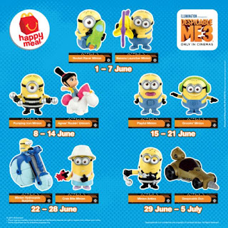 McDonald's Despicable Me 3 Happy Meal Toys (1 June - 5 July 2017)