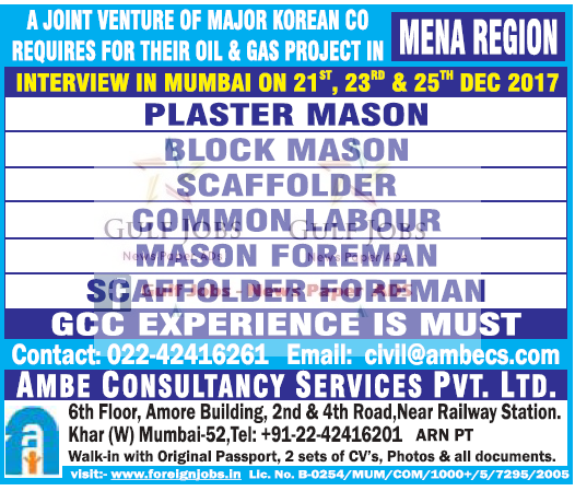 Major Korean co Job Vacancies for Mena region