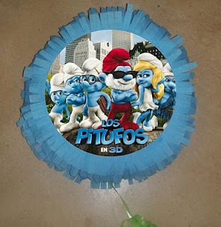 Piñatas de Pitufos para Fiestas Infantiles