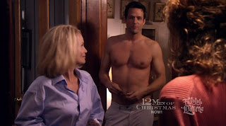 Josh Hopkins Shirtless on 12 Men of Christmas