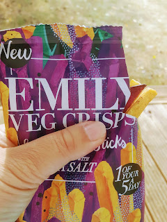 Opened Emily Veg Crisps Sweet Potato Sticks Packet