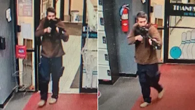 Androscoggin County Sheriff's Office released two photos of the suspect involved in the active shooting situation in Maine. (Androscoggin County Sheriff's Office)