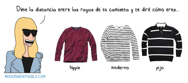 Ilustración Camisetas a rayas de Raquel Córcoles // http://modernadepueblo.com