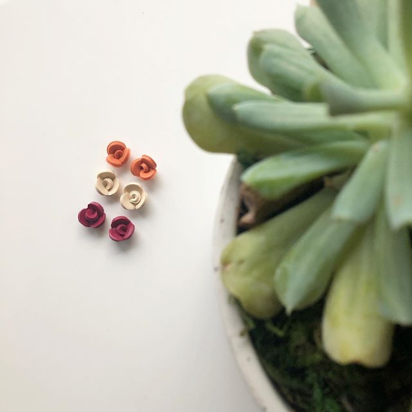 Rose fall studs from dilo & co